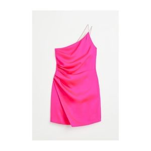 H&M Pink One Shoulder Dress